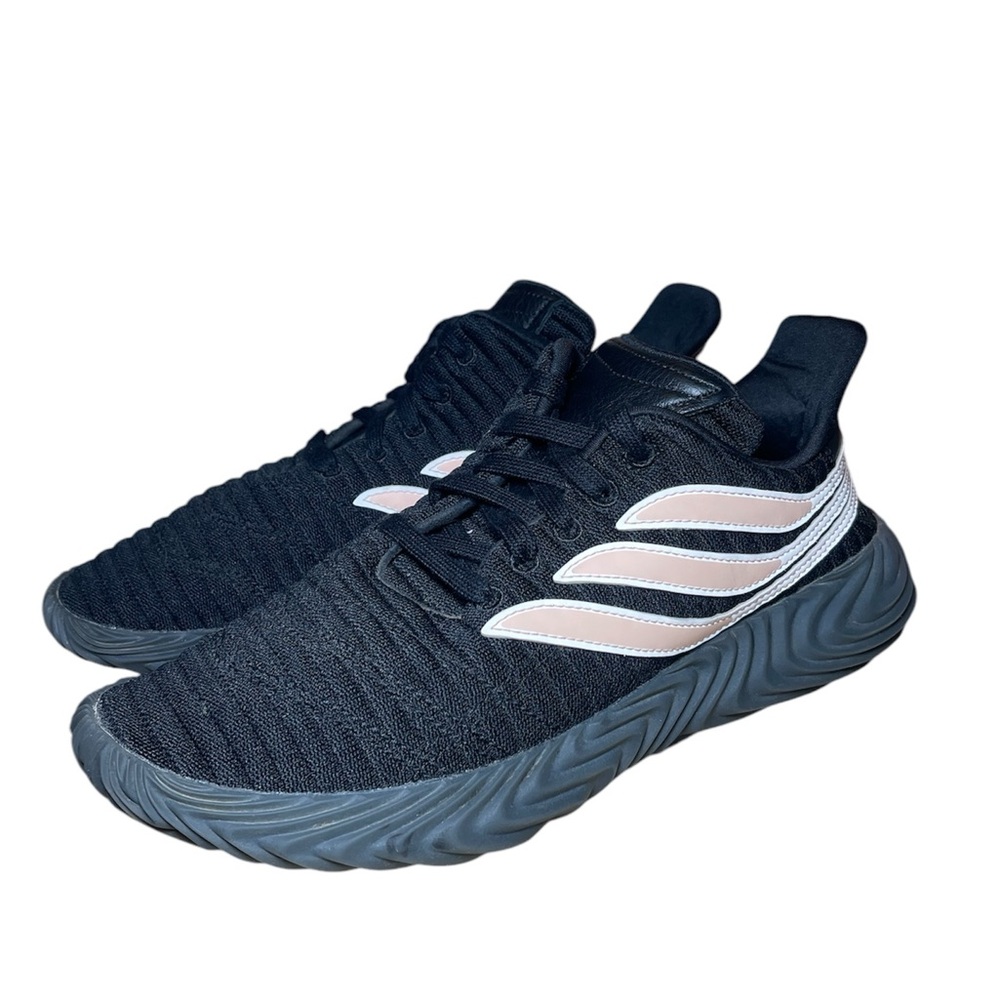 Adidas sobakov core black and chalk coral men’s sneakers size 9